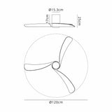 Nemo M CCT Dimmable LED Ceiling Fan Light With Remote Control - White