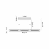 Meca LED Linear Suspension Light 25W 4000K - White