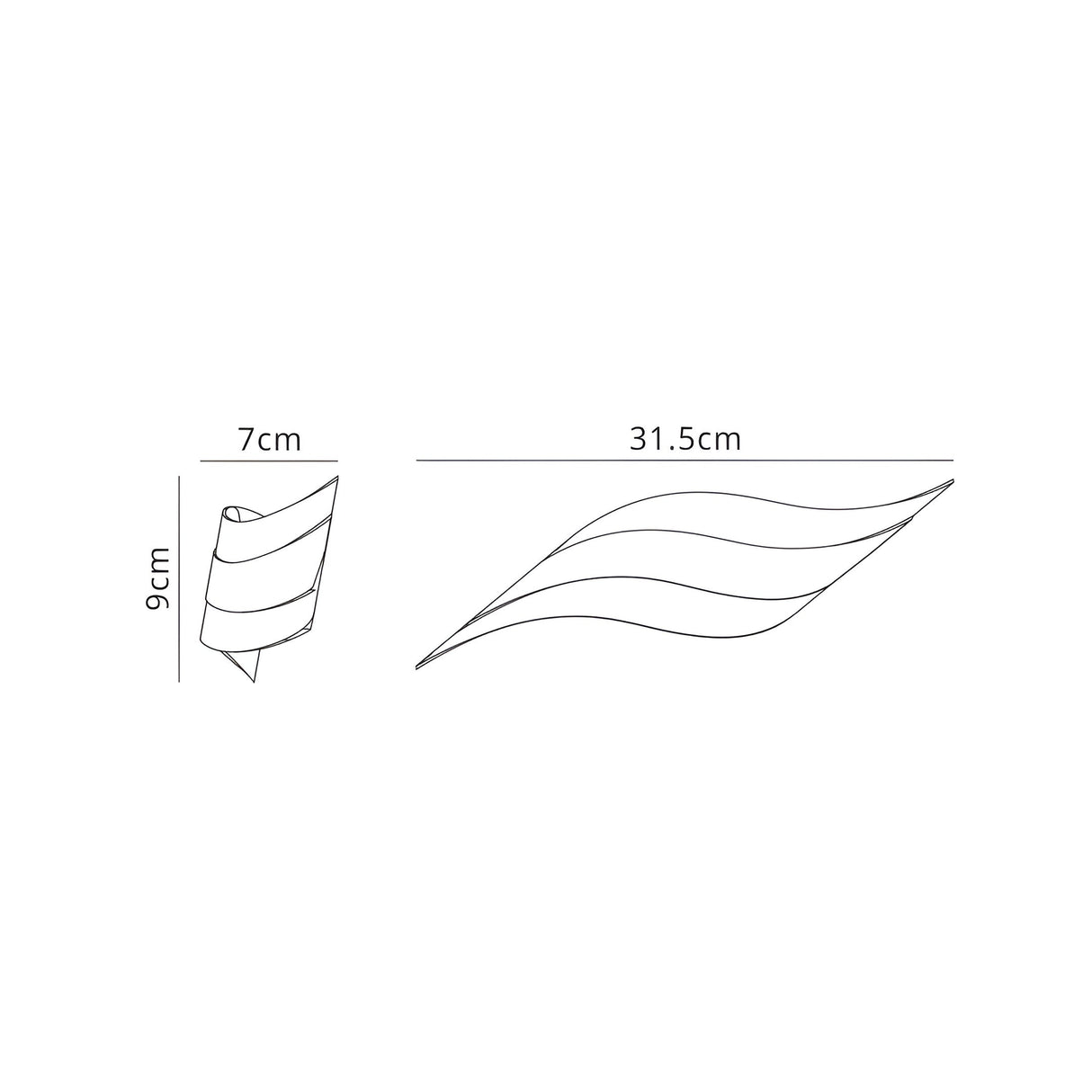 Tahiti Wave LED Wall Light 6W 3000K - Matt White