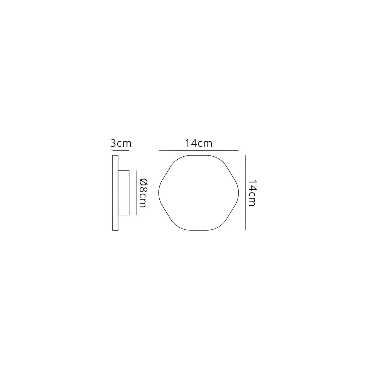 Bora 13.5cm Hexagonal LED Wall Light 6W 3000K - Matt White