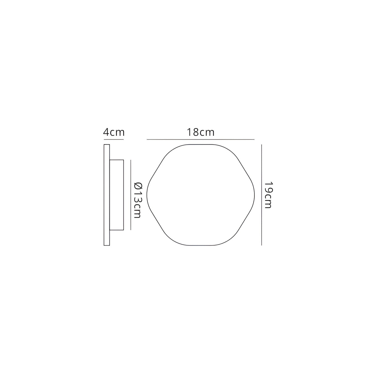 Bora 18cm Hexagonal LED Wall Light 12W 3000K - Matt White