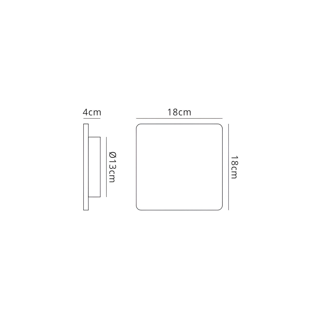 Bora 18cm Square LED Wall Light 12W 3000K - Silver