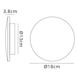 Bora 18cm Oval LED Wall Light 8W 3000K - Matt Black