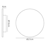 Bora 27cm Oval LED Wall Light 16W 3000K - Matt Black