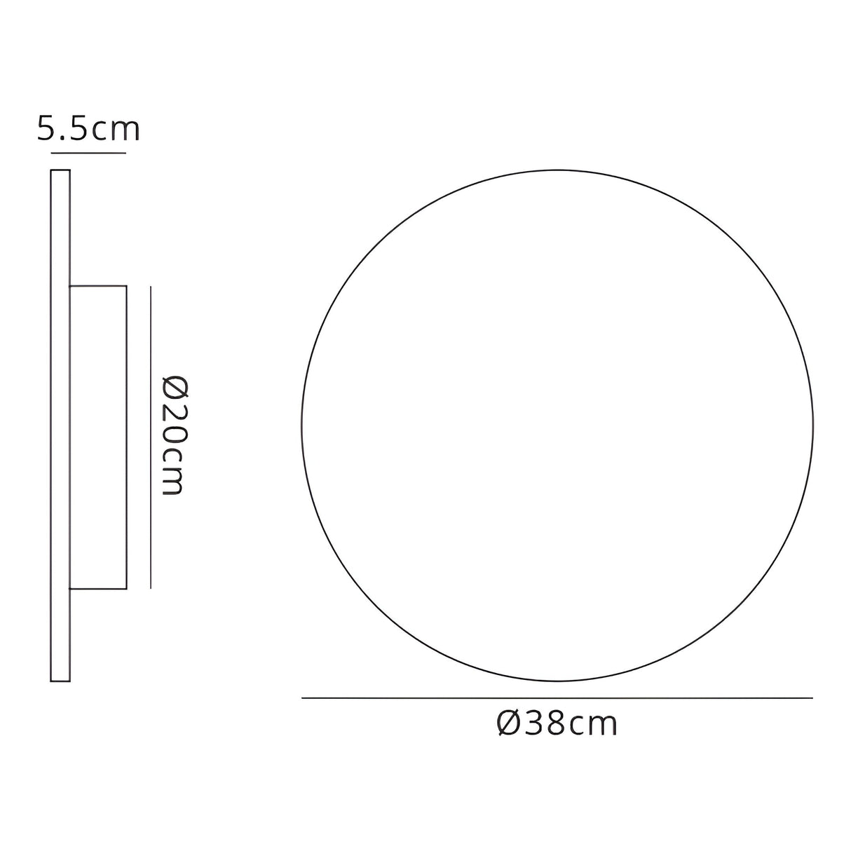 Bora 38cm Oval LED Ceiling/Wall Light 30W 3000K - Matt White