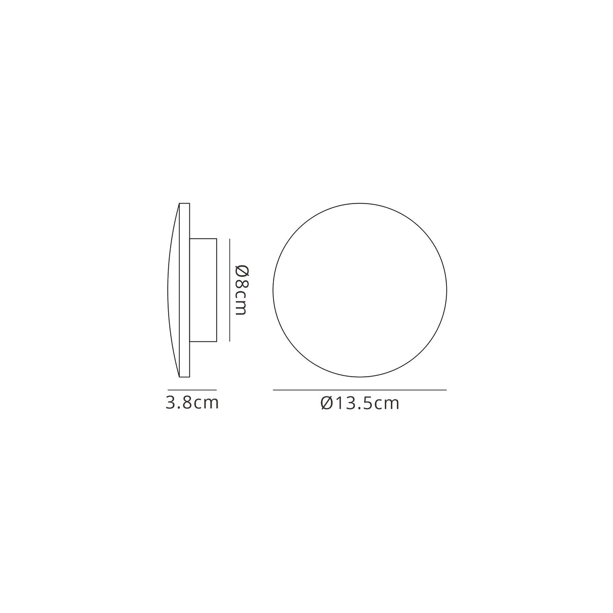 Bora 13.5cm Round LED Wall Light 6W 2700K - Matt White