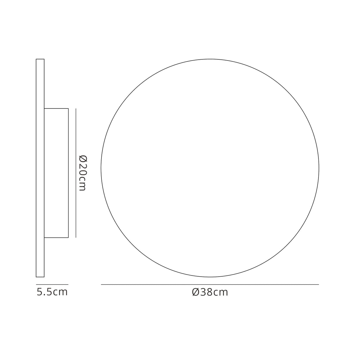Bora 38cm Oval LED Ceiling/Wall Light 30W 2700K - Matt White