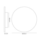 Bora 38cm Oval LED Ceiling/Wall Light 30W 2700K - Matt White