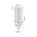 Andromeda 14 Light LED Glass Cluster Pendant Light - Multicoloured