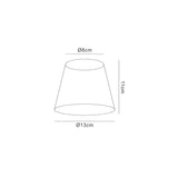 Clip-On Silk String Lampshade - Ivory Cream, 8/13cm x 11cm