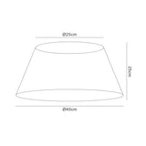 Silk String Lampshade - Olive, 25/40cm x 25cm