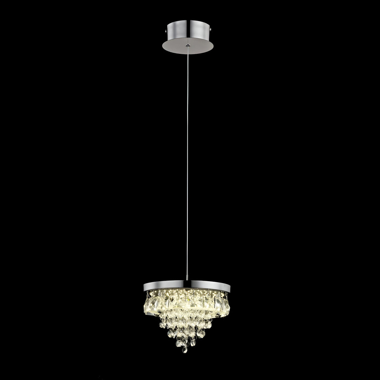 Essari LED Crystal Pendant Light - Chrome