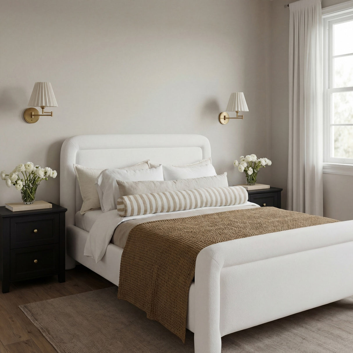 Leonnie Double Bed Frame - Ghost