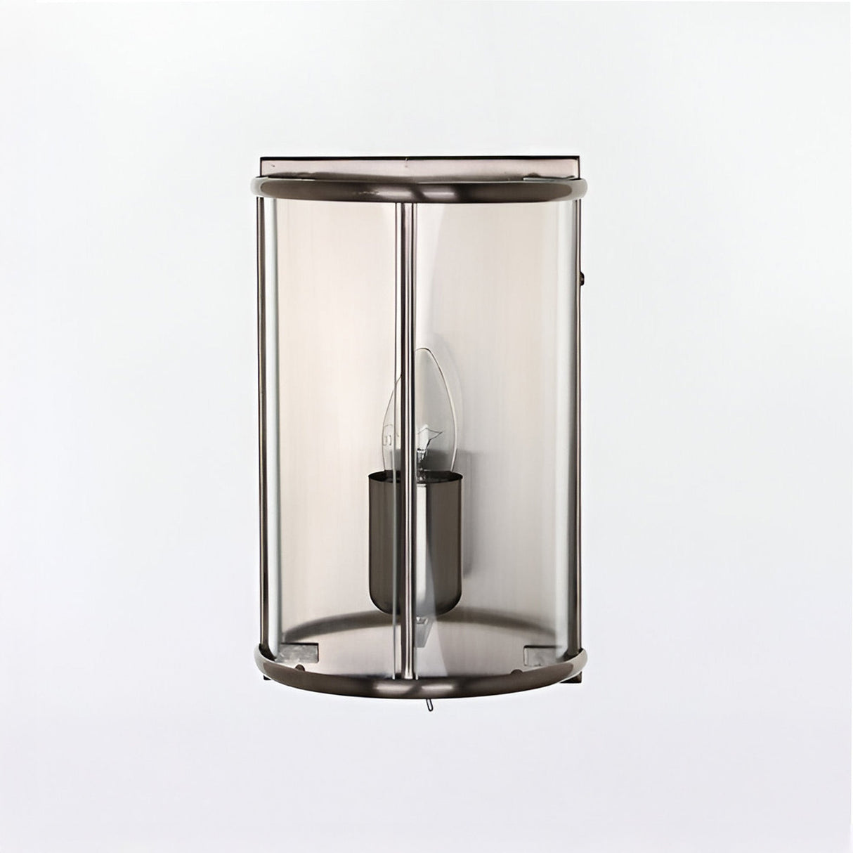 Orell 1 Light Glass Wall Light - Satin Nickel