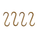 Laila Iron S-Hooks - Brass - Set of 4