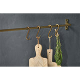 Laila Iron S-Hooks - Brass - Set of 4