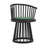 Lina Dining Chair – Forest Green / Black
