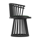 Lina Dining Chair – Forest Green / Black