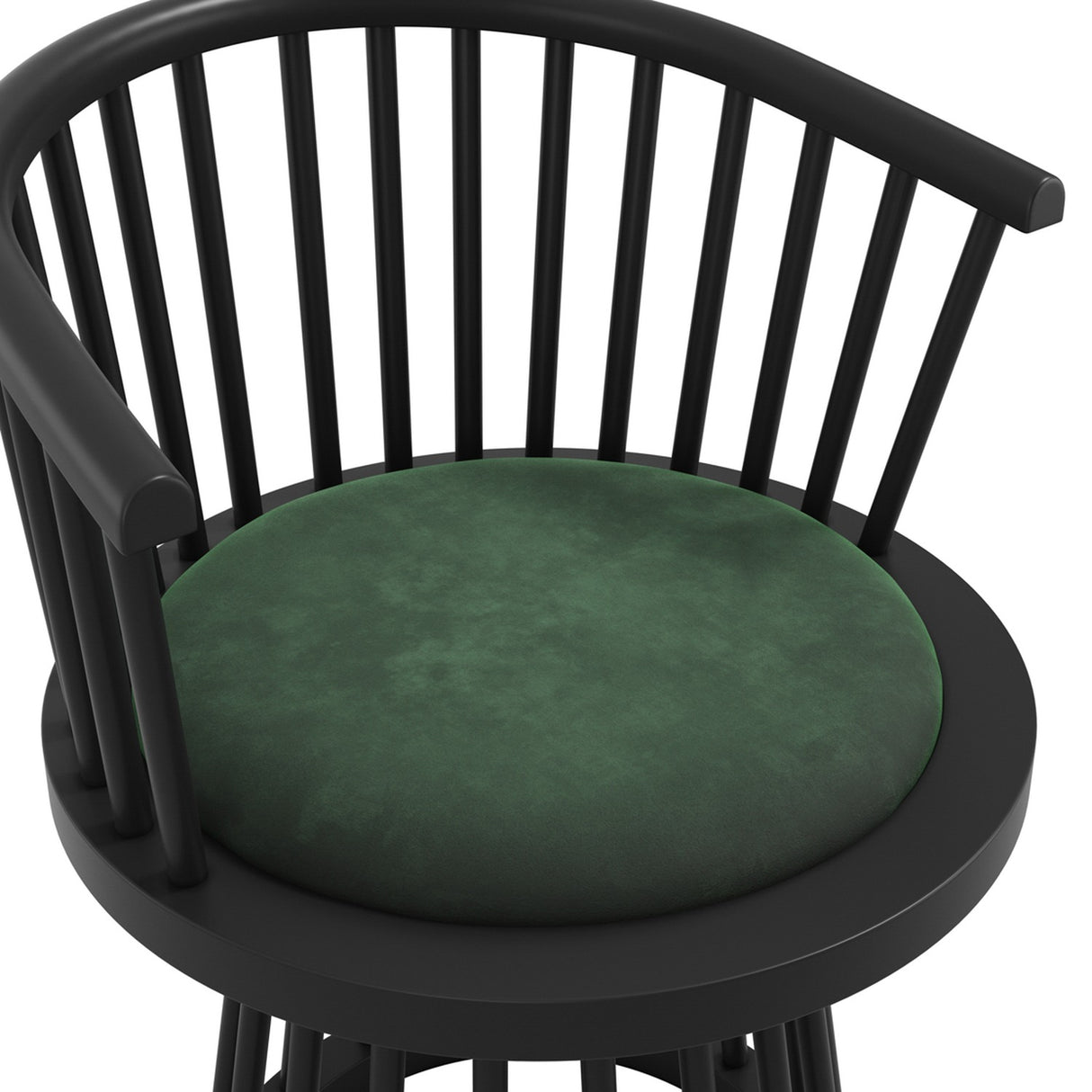 Lina Dining Chair – Forest Green / Black