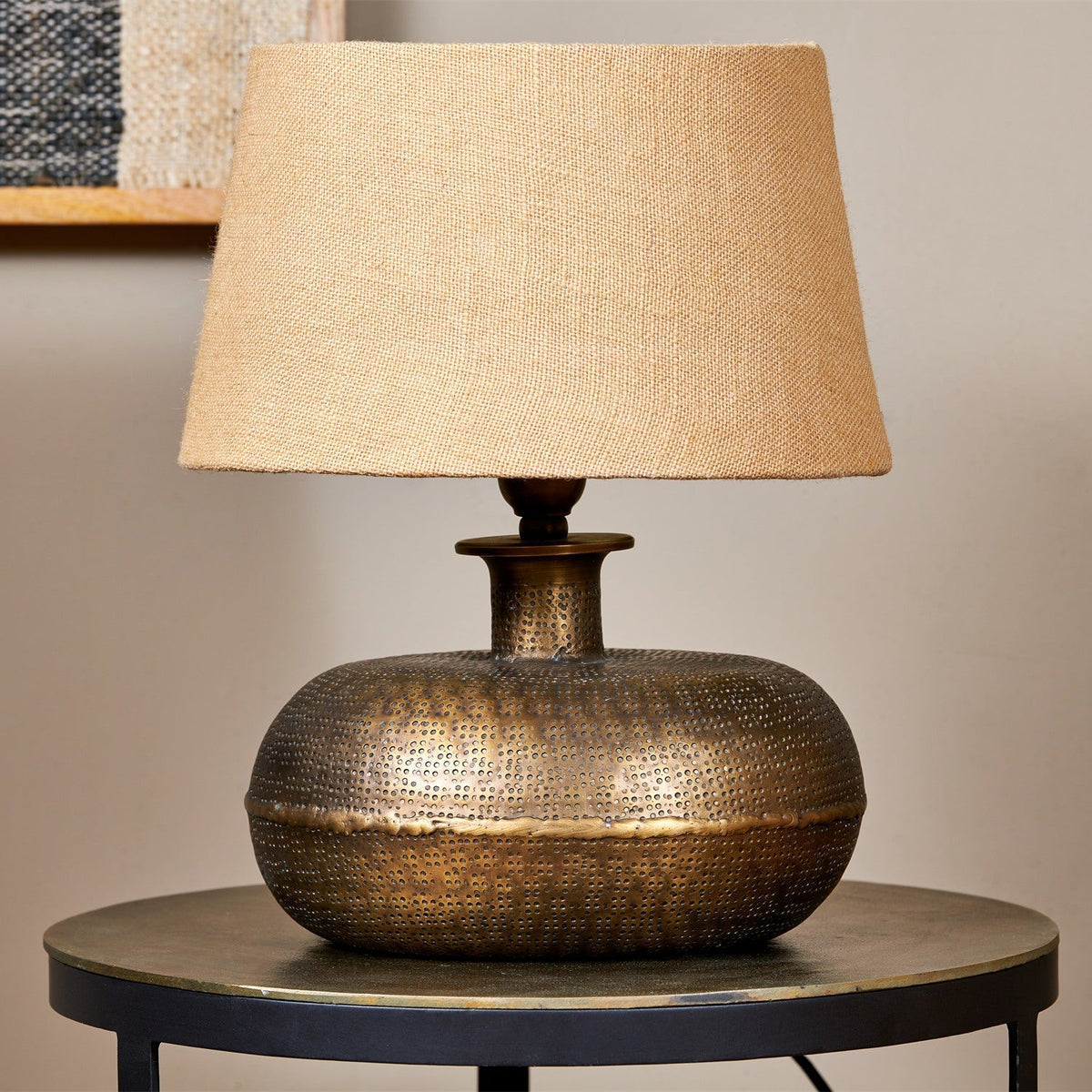 Lumbu Small Lamp Base - Antique Brass