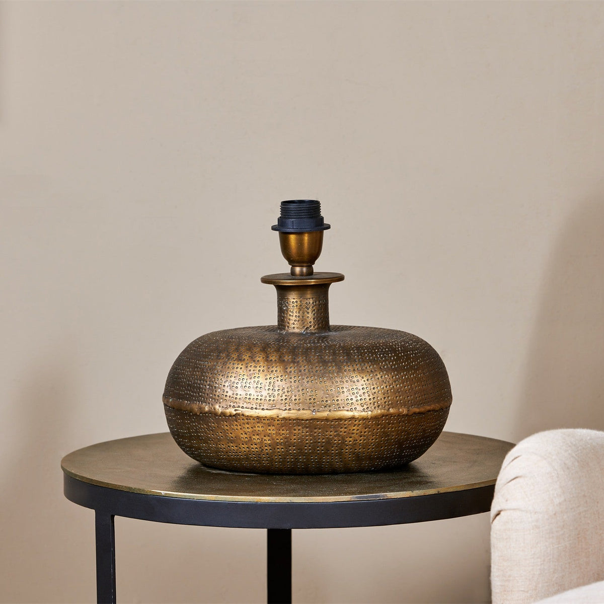 Lumbu Small Lamp Base - Antique Brass