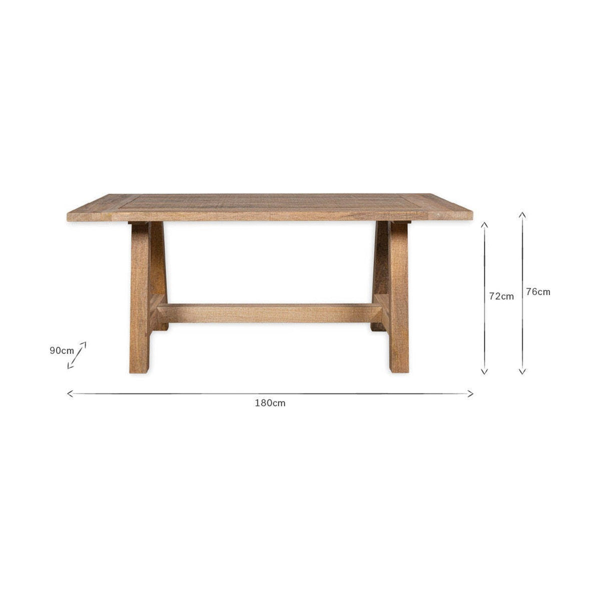 Indali Small Mango Wood Dining Table - Natural