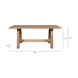 Indali Small Mango Wood Dining Table - Natural