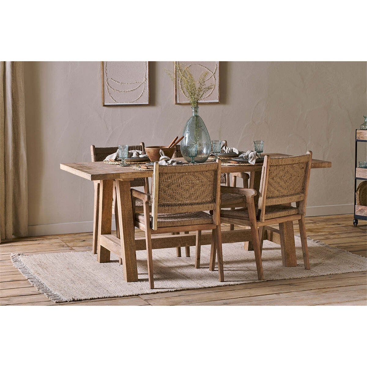 Indali Small Mango Wood Dining Table - Natural
