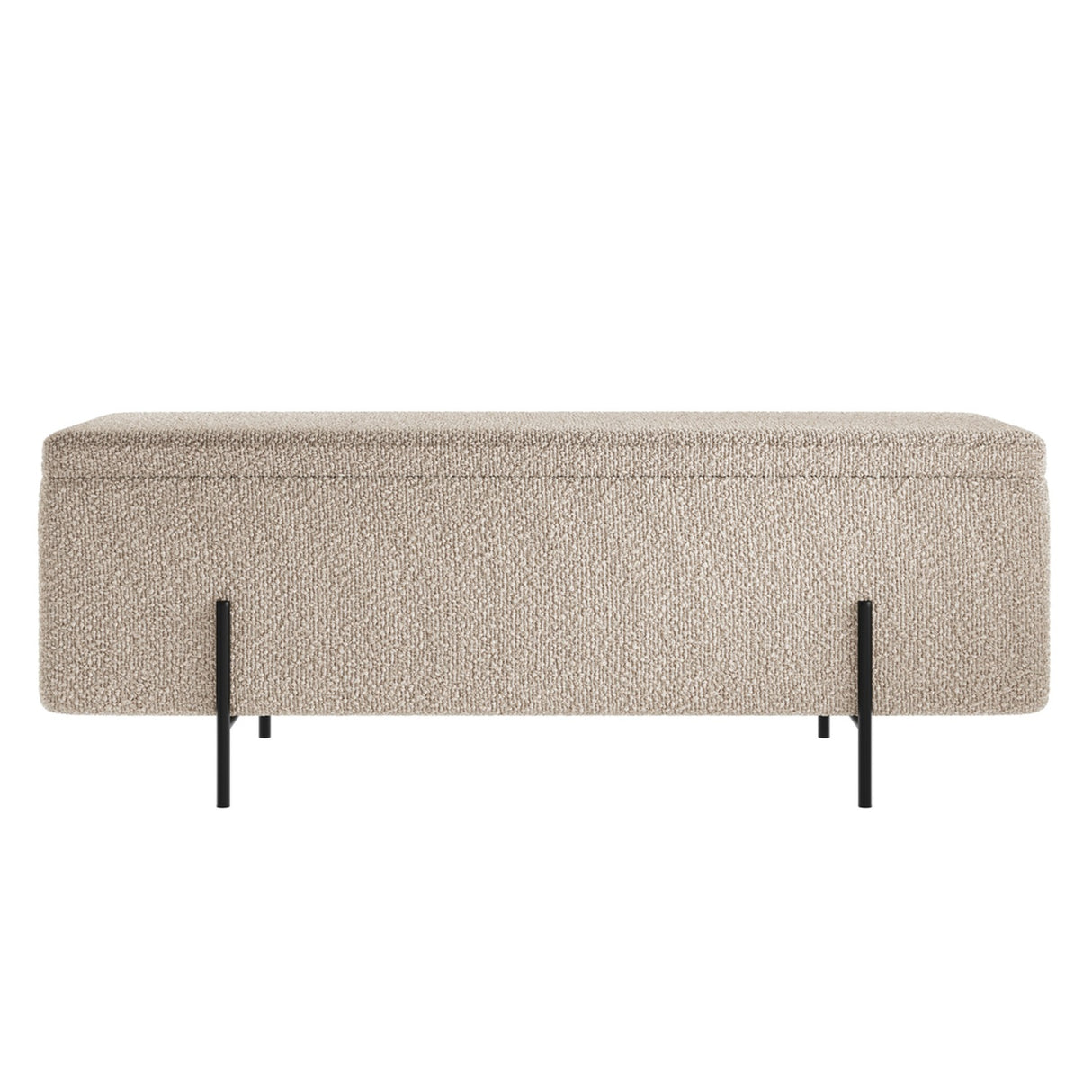Lola Storage Ottoman - Buff & Black