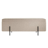 Lola Storage Ottoman - Buff & Black
