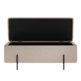 Lola Storage Ottoman - Buff & Black