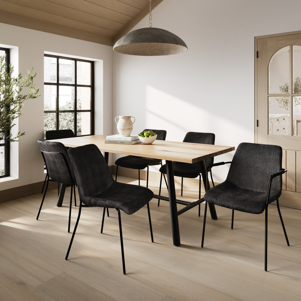 Louie Dining Table - Tawny with Black