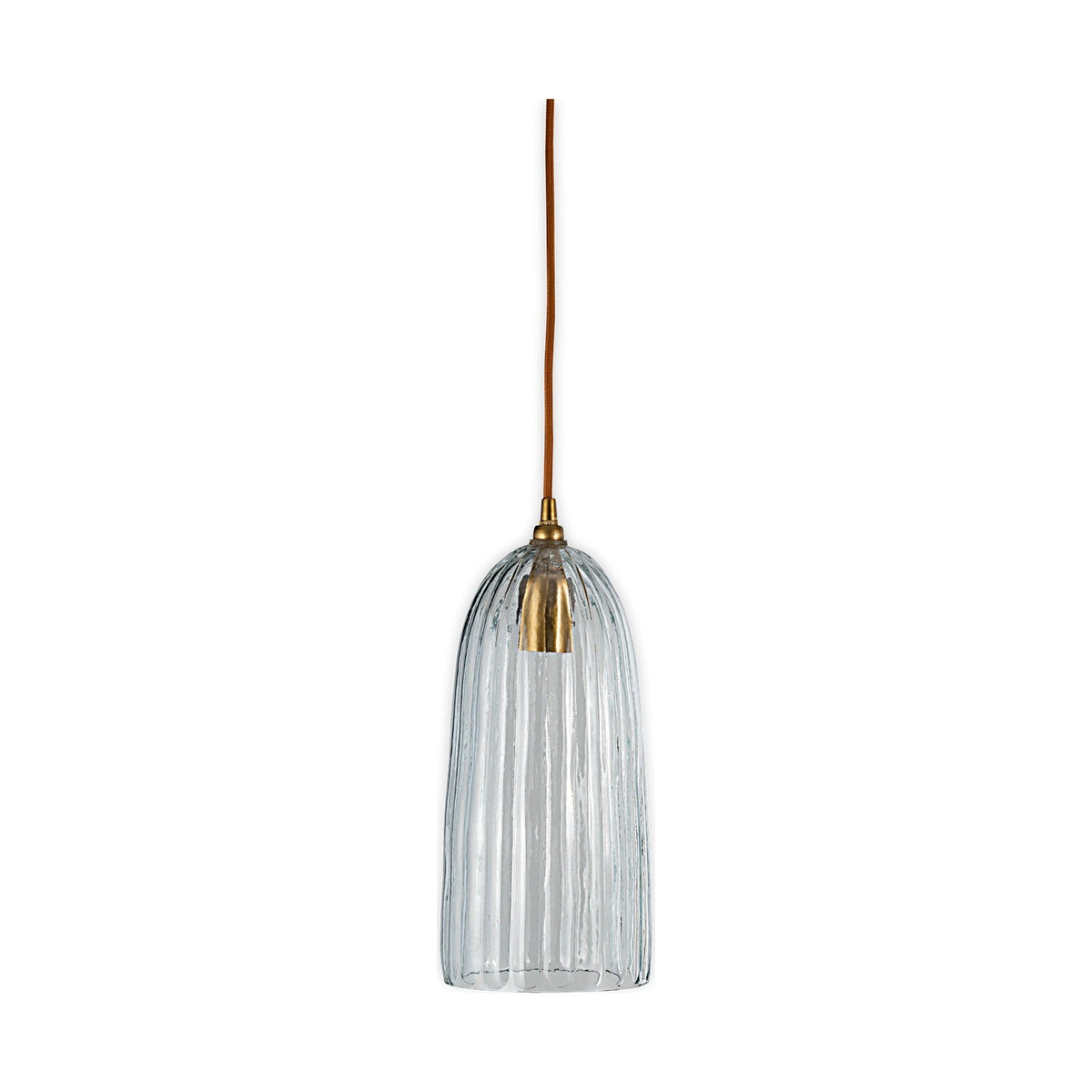 Lumina Fluted Recycled Glass Pendant Light - Clear