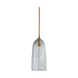Lumina Fluted Recycled Glass Pendant Light - Clear
