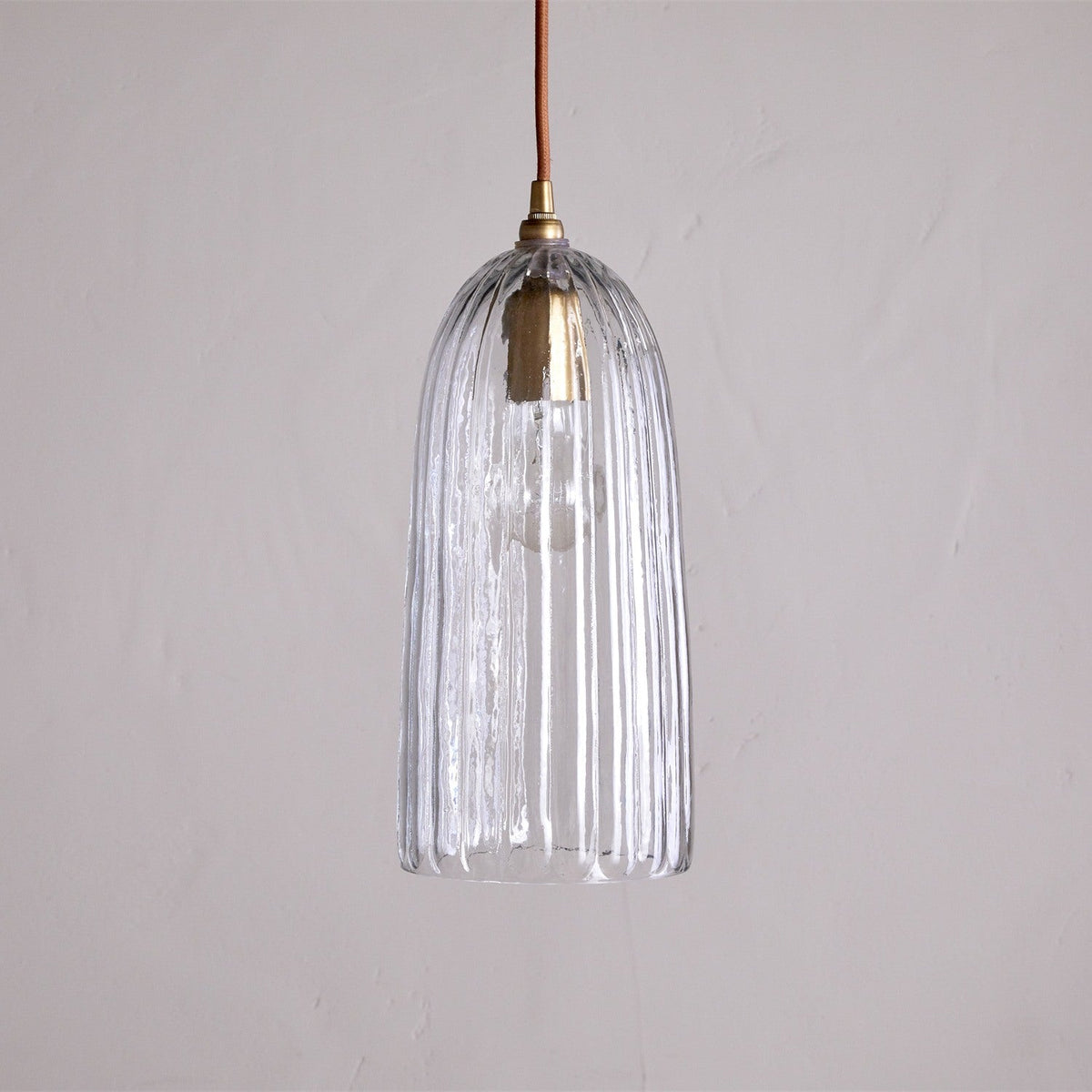 Lumina Fluted Recycled Glass Pendant Light - Clear