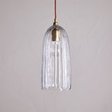 Lumina Fluted Recycled Glass Pendant Light - Clear