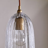 Lumina Fluted Recycled Glass Pendant Light - Clear