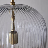 Lumina Large Fluted Glass Pendant Light - Clear