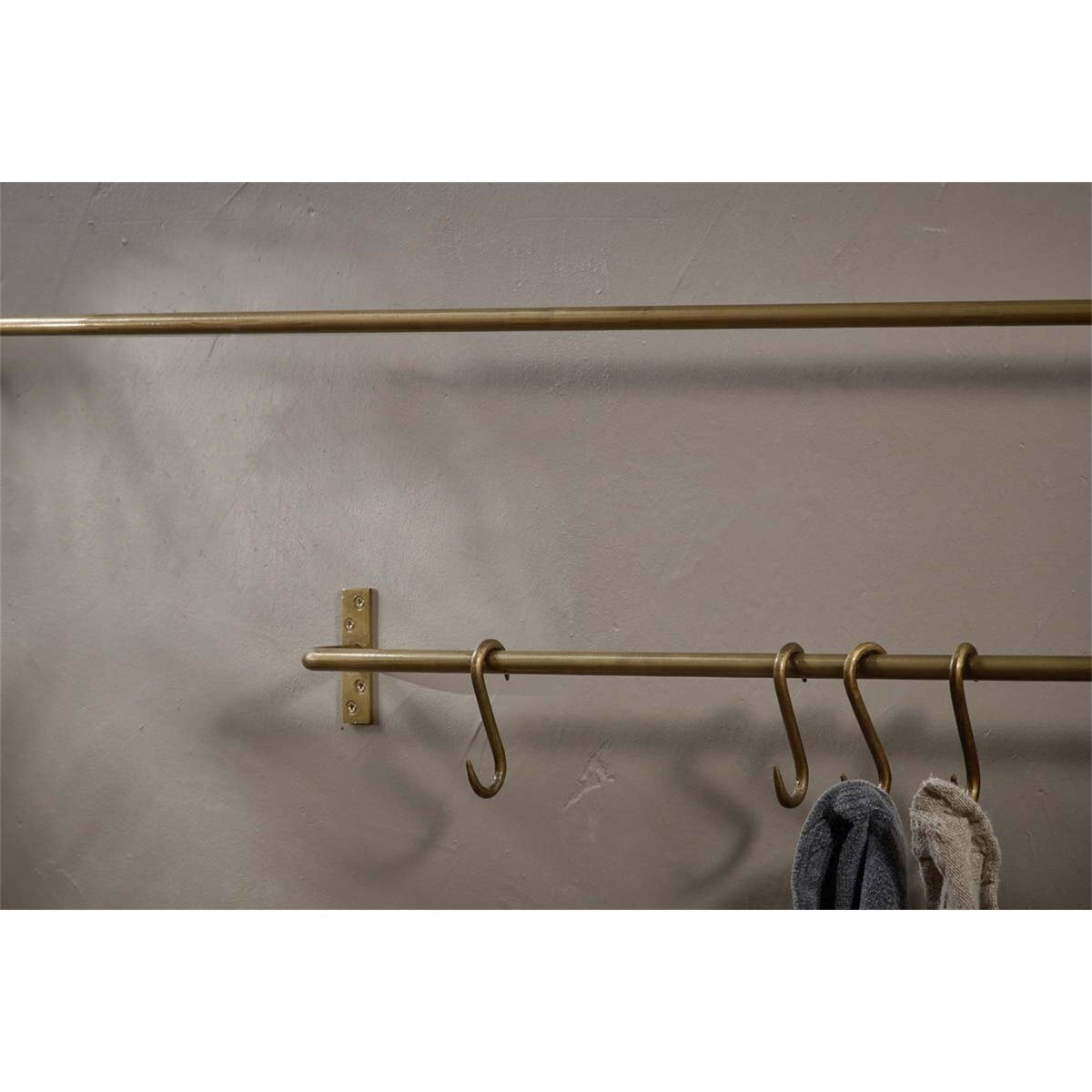 Laila Large Iron Hanging Rail - Brass