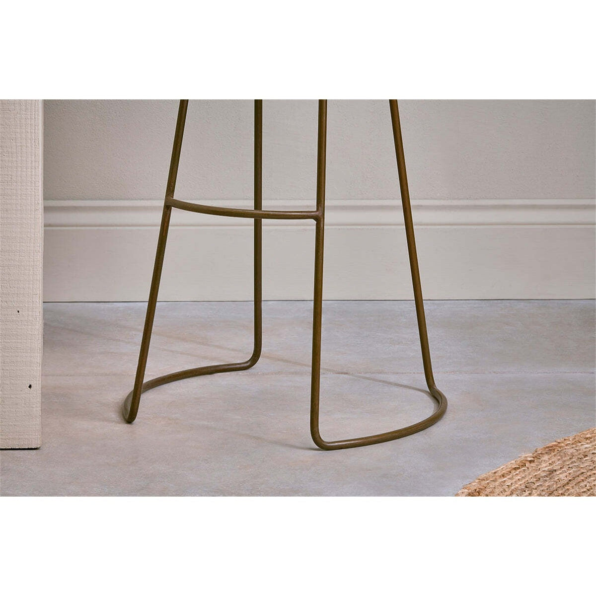 Loko Mango Wood & Iron Stool - Natural