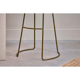 Loko Mango Wood & Iron Stool - Natural