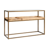 Luzon Display Console Table - Brass