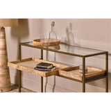 Luzon Display Console Table - Brass