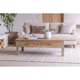 Laali Grooved Mango Wood Coffee Table - Natural