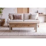 Laali Grooved Mango Wood Coffee Table - Natural