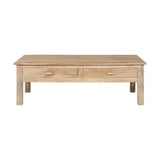 Laali Grooved Mango Wood Coffee Table - Natural