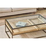 Luzon Iron & Mango Wood Display Coffee Table - Brass