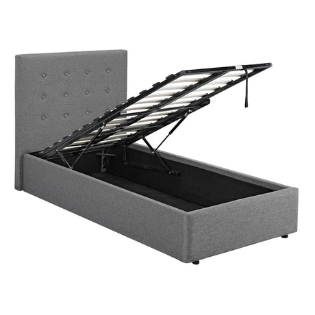 Lucca Single Plus Ottoman Bed Frame – Grey