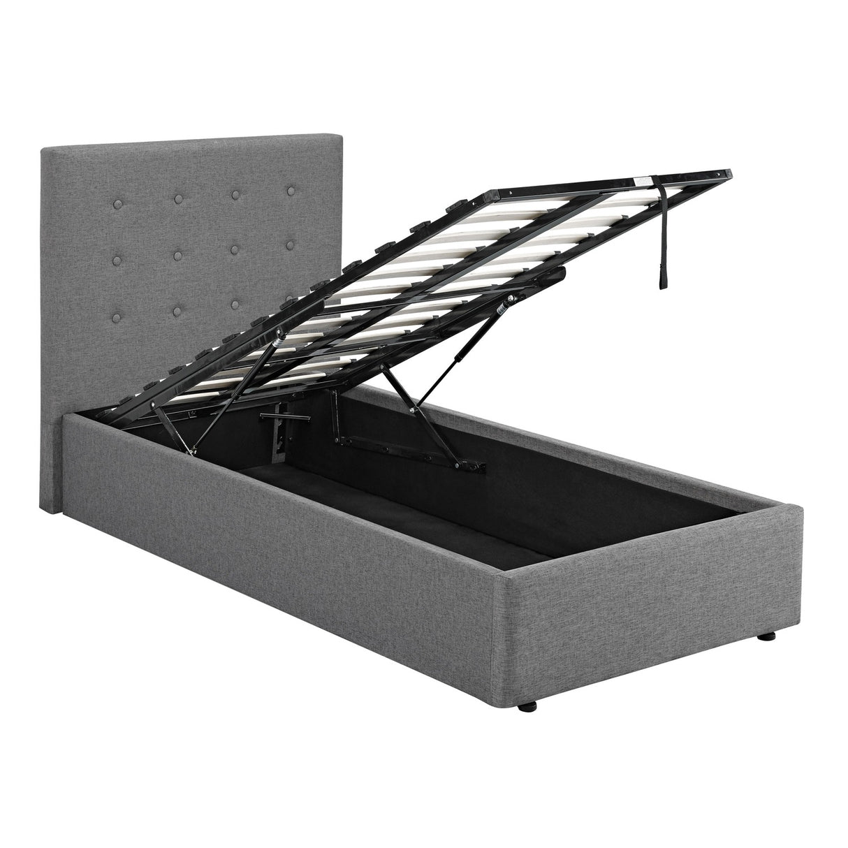 Lucca Double Plus Ottoman Bed Frame – Grey