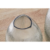 Linsy Small Ribbed Recycled Glass Vase - Clear